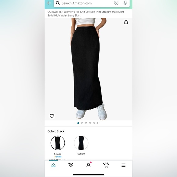 EZwear High Waisted Solid Ribbed Knit Pencil Skirt *NEW* - Picture 5 of 5